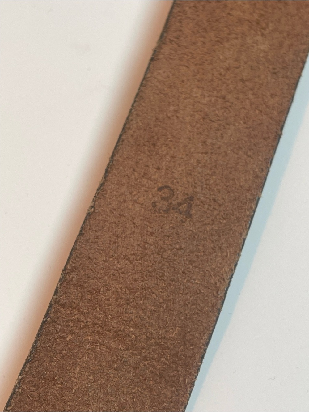 Vintage J.Crew Genuine Italian Leather Belt Brown Minimalist Basic Sz 34 Unisex - Picture 8 of 10